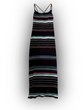 White House Black Market Black Striped Maxi Dress